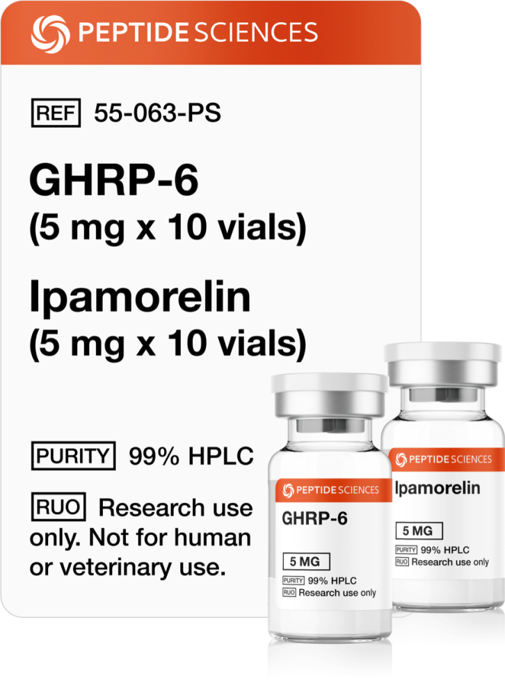 GHRP-6 (5mg x 10), Ipamorelin (5mg x 10)
